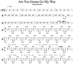 Are You Gonna Go My Way Lenny Kravitz Full Drum Transcription / Drum Sheet Music Cyril Mayer