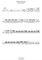 Psychosocial - Slipknot drum sheet music