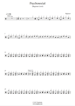 Psychosocial - Slipknot drum sheet music