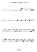 C'est Un Pays - Soldat Louis drum sheet music