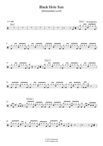 Black Hole Sun - Soundgarden drum sheet music