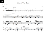 Listen to Your Heart Roxette Full Drum Transcription / Drum Sheet Music Drum Sheet MX