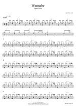 Wannabe - Spice Girls drum sheet music