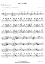 Sad Movies (Make Me Cry) Sue Thompson Full Drum Transcription / Drum Sheet Music COPYDRUM