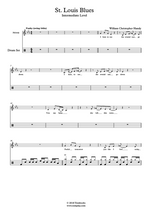 St Louis Blues - W. C. Handy drum sheet music