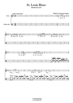St Louis Blues - W. C. Handy drum sheet music