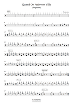 Quand On Arrive En Ville - Michel Berger drum sheet music