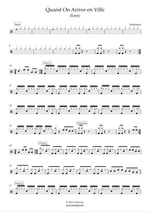 Quand On Arrive En Ville - Michel Berger drum sheet music