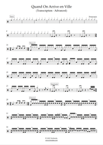 Quand On Arrive En Ville - Michel Berger drum sheet music