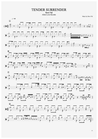 Tender Surrender - Steve Vai - Drum Sheet Music - AriaMus.com ...