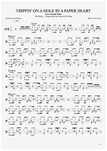 Trippin' on a Hole in a Paper Heart - Stone Temple Pilots - Full Drum Transcription / Drum Sheet Music - AriaMus.com