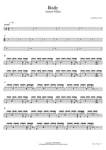 Body - Summer Walker drum sheet music