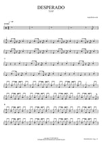 Desperado - T.O.P (티오피) drum sheet music
