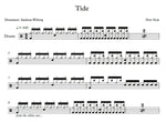 Tide Port Noir Full Drum Transcription / Drum Sheet Music Franki Bio