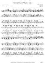 Never Ever Give Up (Never Ever Give Up) Jo Hye Rim (조혜림) Full Drum Transcription / Drum Sheet Music COPYDRUM