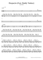 Despacito (feat. Daddy Yankee) Luis Fonsi Full Drum Transcription / Drum Sheet Music COPYDRUM
