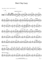 Don`t say lazy Kon ed Full Drum Transcription / Drum Sheet Music COPYDRUM