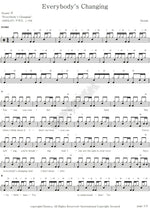 Everybody's Changing Keane Full Drum Transcription / Drum Sheet Music COPYDRUM