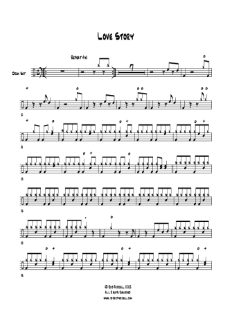 Love Story - Taylor Swift - Drum Sheet Music - AriaMus.com ...