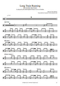 Long Train Runnin' - The Doobie Brothers - Full Drum Transcription / Drum Sheet Music - Realsongbook