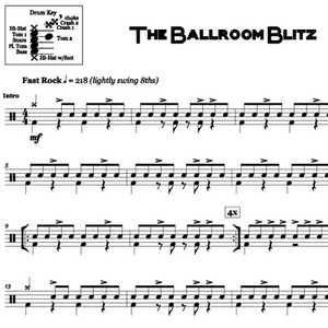 The Ballroom Blitz - The Sweet - Full Drum Transcription / Drum Sheet Music - OnlineDrummer.com