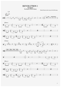 Revolution 1 - The Beatles - Full Drum Transcription / Drum Sheet Music - AriaMus.com