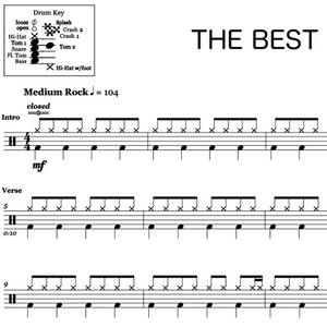 The Best - Tina Turner - Full Drum Transcription / Drum Sheet Music - OnlineDrummer.com