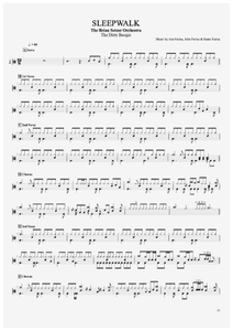Sleepwalk - The Brian Setzer Orchestra - Full Drum Transcription / Drum Sheet Music - AriaMus.com
