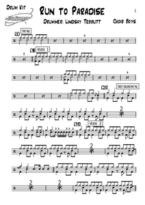 Run to Paradise - The Choirboys - Full Drum Transcription / Drum Sheet Music - AriaMus.com