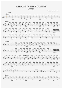 A House in the Country - The Kinks - Full Drum Transcription / Drum Sheet Music - AriaMus.com