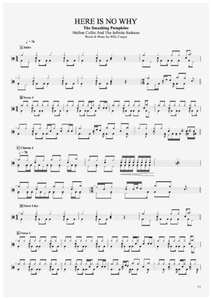 Here Is No Why - The Smashing Pumpkins - Full Drum Transcription / Drum Sheet Music - AriaMus.com