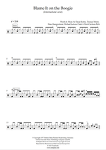 Blame It on the Boogie - The Jacksons drum sheet music