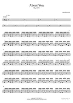 About You - The 1975 drum sheet music