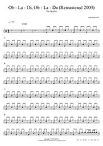Ob La Di, Ob La Da - The Beatles drum sheet music