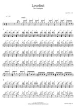 Lovefool - The Cardigans drum sheet music
