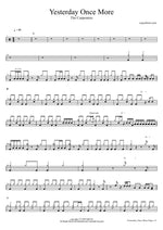 Yesterday Once More - Carpenters drum sheet music