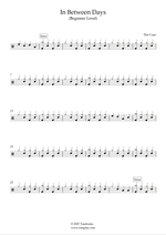 In Between Days - The Cure drum sheet music