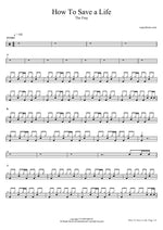 How to Save a Life - The Fray drum sheet music