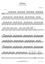 Notion - The Rare Occasions drum sheet music