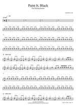 Paint It, Black - The Rolling Stones drum sheet music