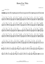 Born for This - The Score drum sheet music