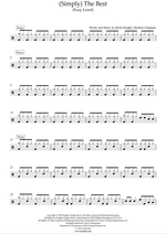 (Simply) The Best (feat. Tina Turner) - Jimmy Barnes drum sheet music