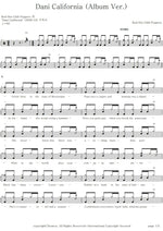 Dani California Red Hot Chili Peppers Full Drum Transcription / Drum Sheet Music COPYDRUM