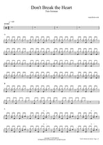 Don't Break the Heart - Tom Grennan drum sheet music