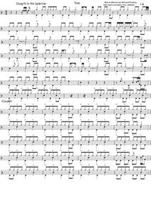 Caught in the Balance - Toto - Full Drum Transcription / Drum Sheet Music - AriaMus.com