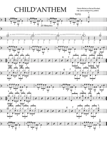 Child's Anthem - Toto - Full Drum Transcription / Drum Sheet Music - AriaMus.com