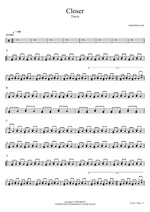 Closer - Travis drum sheet music