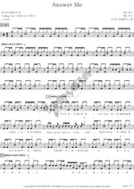 Answer Me (Answer Me) Broken Valentine (브로큰 발렌타인) Full Drum Transcription / Drum Sheet Music COPYDRUM