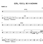 Girl, You'll Be a Woman Soon Urge Overkill Full Drum Transcription / Drum Sheet Music Sheets4Drummers