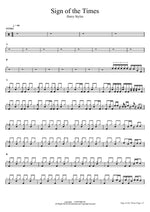 Sign of the Times Harry Styles Full Drum Transcription / Drum Sheet Music COPYDRUM